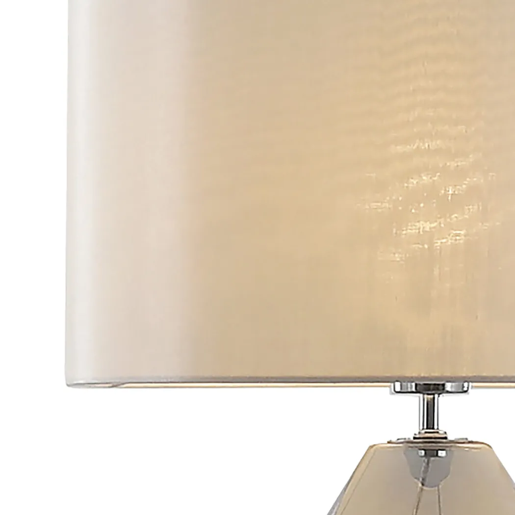 Waltham Smoked Glass Table Lamp