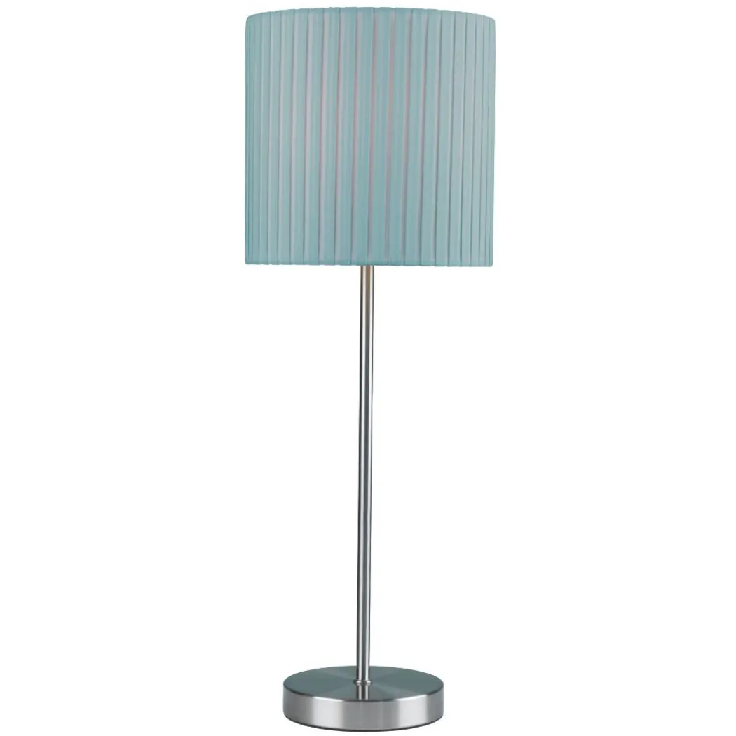 Wilson Pleated Duck Egg Blue Table Lamp