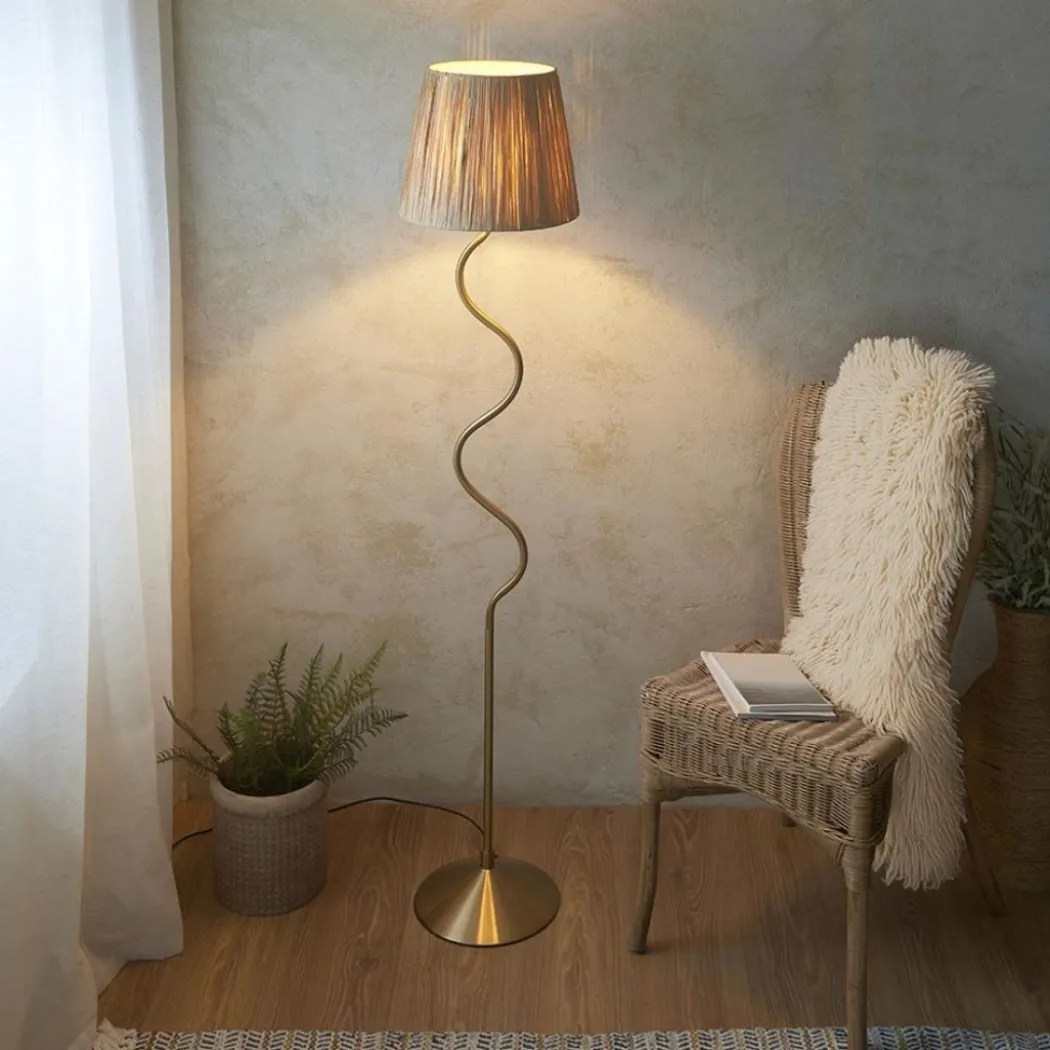 Wriggle Brass Floor Lamp