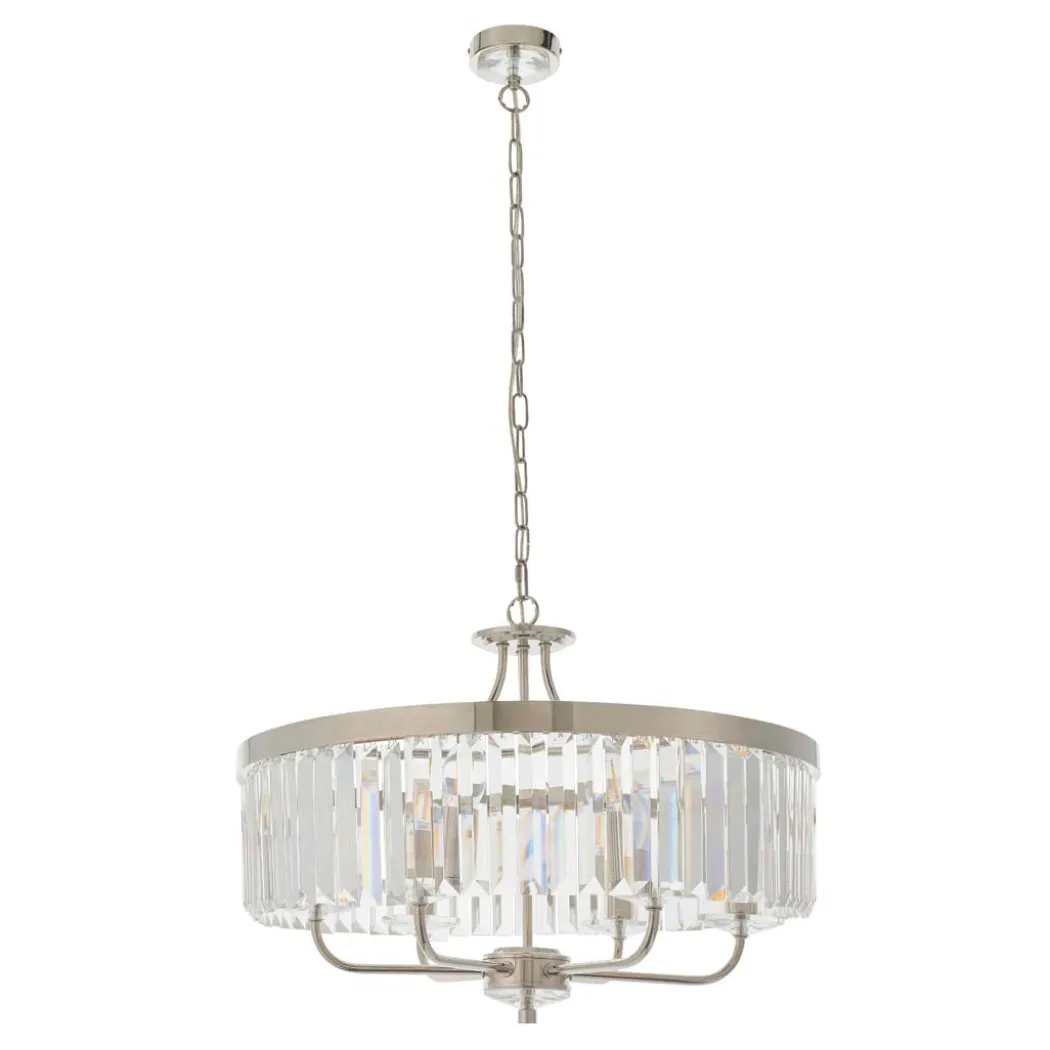 Yasmin 6 Light Nickel Pendant Ceiling Light