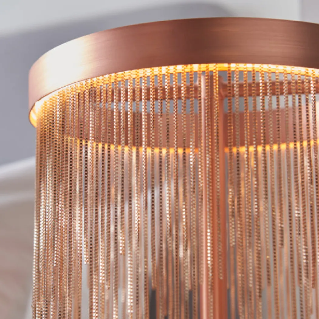 Zelma Brushed Copper LED Table Lamp